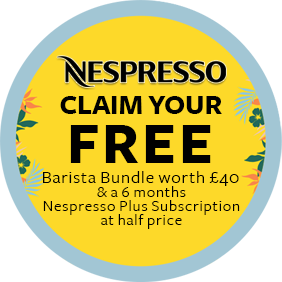 Claim a FREE Barista Bundle & half price 6 month Nespresso Plus subscription